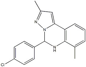 5-(4-chlorophenyl)-2,7-dimethyl-5,6-dihydropyrazolo[1,5-c]quinazoline Struktur