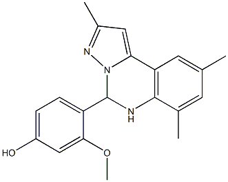 3-methoxy-4-(2,7,9-trimethyl-5,6-dihydropyrazolo[1,5-c]quinazolin-5-yl)phenol Struktur