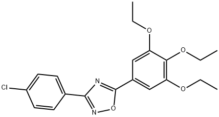 3-(4-chlorophenyl)-5-(3,4,5-triethoxyphenyl)-1,2,4-oxadiazole Struktur