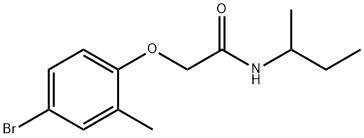 2-(4-bromo-2-methylphenoxy)-N-(sec-butyl)acetamide Struktur