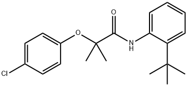 N-(2-tert-butylphenyl)-2-(4-chlorophenoxy)-2-methylpropanamide Struktur