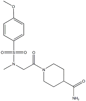 1-{[[(4-methoxyphenyl)sulfonyl](methyl)amino]acetyl}-4-piperidinecarboxamide Struktur