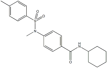 N-cyclohexyl-4-{methyl[(4-methylphenyl)sulfonyl]amino}benzamide Struktur