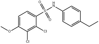 2,3-dichloro-N-(4-ethylphenyl)-4-methoxybenzenesulfonamide Struktur