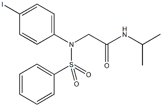 2-[4-iodo(phenylsulfonyl)anilino]-N-isopropylacetamide Struktur