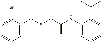 2-[(2-bromobenzyl)sulfanyl]-N-(2-isopropylphenyl)acetamide Struktur