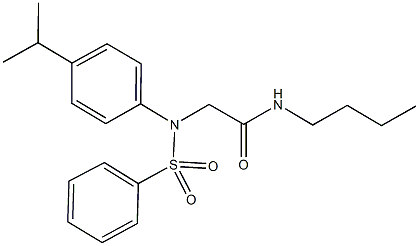 N-butyl-2-[4-isopropyl(phenylsulfonyl)anilino]acetamide Struktur