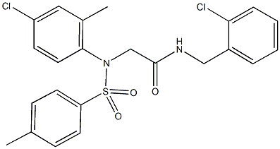 N-(2-chlorobenzyl)-2-{4-chloro-2-methyl[(4-methylphenyl)sulfonyl]anilino}acetamide Struktur