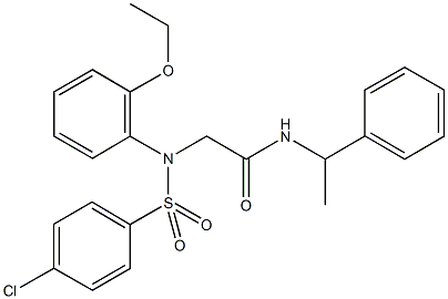 2-{[(4-chlorophenyl)sulfonyl]-2-ethoxyanilino}-N-(1-phenylethyl)acetamide Struktur