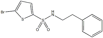 5-bromo-N-(2-phenylethyl)-2-thiophenesulfonamide Struktur