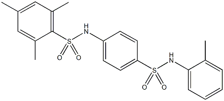 2,4,6-trimethyl-N-[4-(2-toluidinosulfonyl)phenyl]benzenesulfonamide Struktur