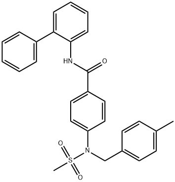 N-[1,1'-biphenyl]-2-yl-4-[(4-methylbenzyl)(methylsulfonyl)amino]benzamide Struktur