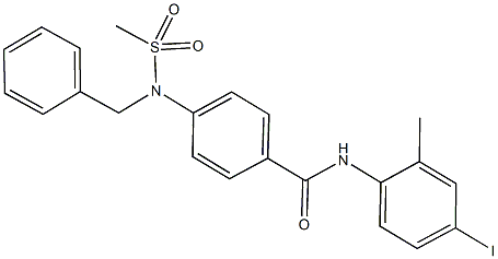 4-[benzyl(methylsulfonyl)amino]-N-(4-iodo-2-methylphenyl)benzamide Struktur