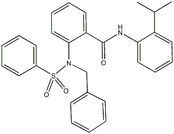 2-[benzyl(phenylsulfonyl)amino]-N-(2-isopropylphenyl)benzamide Struktur