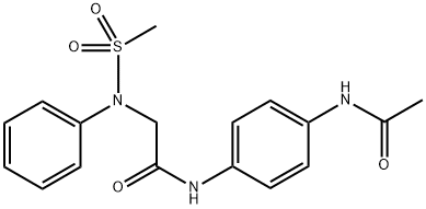 N-[4-(acetylamino)phenyl]-2-[(methylsulfonyl)anilino]acetamide Struktur