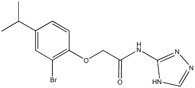 2-(2-bromo-4-isopropylphenoxy)-N-(4H-1,2,4-triazol-3-yl)acetamide Struktur