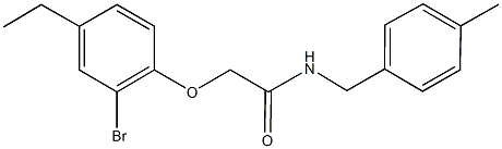 2-(2-bromo-4-ethylphenoxy)-N-(4-methylbenzyl)acetamide Struktur