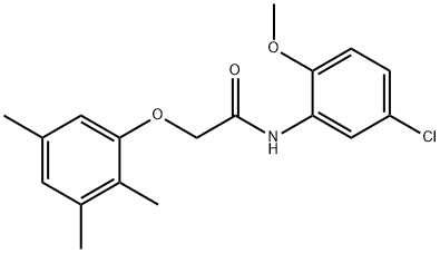 N-(5-chloro-2-methoxyphenyl)-2-(2,3,5-trimethylphenoxy)acetamide Struktur