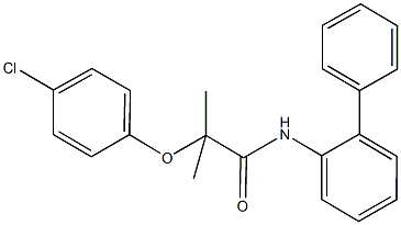 N-[1,1'-biphenyl]-2-yl-2-(4-chlorophenoxy)-2-methylpropanamide Struktur