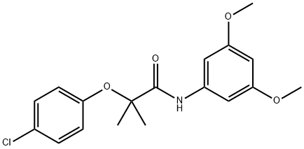 2-(4-chlorophenoxy)-N-(3,5-dimethoxyphenyl)-2-methylpropanamide Struktur