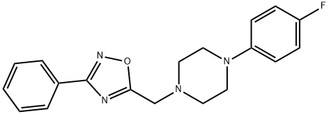 1-(4-fluorophenyl)-4-[(3-phenyl-1,2,4-oxadiazol-5-yl)methyl]piperazine Struktur