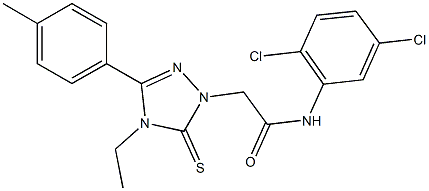 N-(2,5-dichlorophenyl)-2-[4-ethyl-3-(4-methylphenyl)-5-thioxo-4,5-dihydro-1H-1,2,4-triazol-1-yl]acetamide Struktur