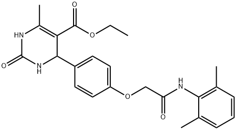 ethyl 4-{4-[2-(2,6-dimethylanilino)-2-oxoethoxy]phenyl}-6-methyl-2-oxo-1,2,3,4-tetrahydro-5-pyrimidinecarboxylate Struktur