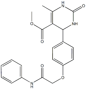 methyl 4-[4-(2-anilino-2-oxoethoxy)phenyl]-6-methyl-2-oxo-1,2,3,4-tetrahydro-5-pyrimidinecarboxylate Struktur