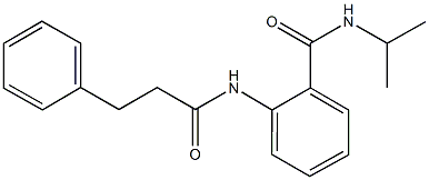 N-isopropyl-2-[(3-phenylpropanoyl)amino]benzamide Struktur