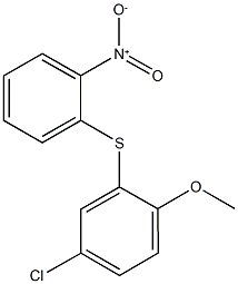 4-chloro-1-methoxy-2-[(2-nitrophenyl)sulfanyl]benzene Struktur