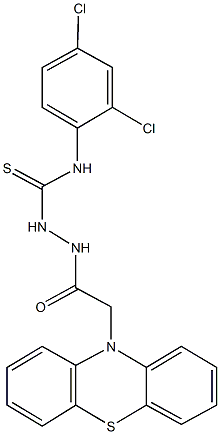 N-(2,4-dichlorophenyl)-2-(10H-phenothiazin-10-ylacetyl)hydrazinecarbothioamide Struktur