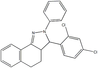 3-(2,4-dichlorophenyl)-2-phenyl-3,3a,4,5-tetrahydro-2H-benzo[g]indazole Struktur