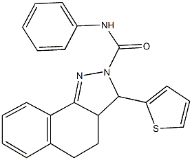 N-phenyl-3-thien-2-yl-3,3a,4,5-tetrahydro-2H-benzo[g]indazole-2-carboxamide Struktur