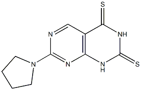 7-(1-pyrrolidinyl)pyrimido[4,5-d]pyrimidine-2,4(1H,3H)-dithione Struktur