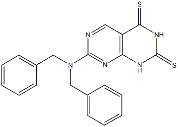 7-(dibenzylamino)pyrimido[4,5-d]pyrimidine-2,4(1H,3H)-dithione Struktur