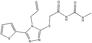 N-({[4-allyl-5-(2-thienyl)-4H-1,2,4-triazol-3-yl]sulfanyl}acetyl)-N'-methylurea Struktur