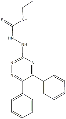 2-(5,6-diphenyl-1,2,4-triazin-3-yl)-N-ethylhydrazinecarbothioamide Struktur