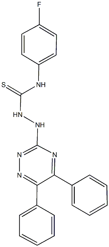 2-(5,6-diphenyl-1,2,4-triazin-3-yl)-N-(4-fluorophenyl)hydrazinecarbothioamide Struktur