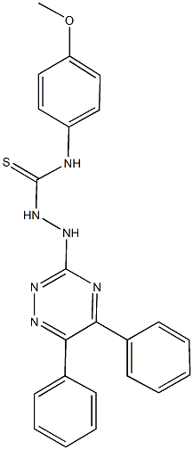 2-(5,6-diphenyl-1,2,4-triazin-3-yl)-N-(4-methoxyphenyl)hydrazinecarbothioamide Struktur