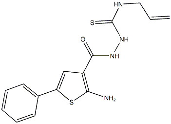 N-allyl-2-[(2-amino-5-phenyl-3-thienyl)carbonyl]hydrazinecarbothioamide Struktur