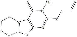 2-(allylsulfanyl)-3-amino-5,6,7,8-tetrahydro[1]benzothieno[2,3-d]pyrimidin-4(3H)-one Struktur