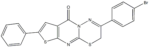 2-(4-bromophenyl)-7-phenyl-3H,9H-thieno[2',3':4,5]pyrimido[2,1-b][1,3,4]thiadiazin-9-one Struktur