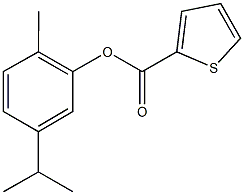 5-isopropyl-2-methylphenyl 2-thiophenecarboxylate Struktur