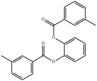 2-[(3-methylbenzoyl)oxy]phenyl 3-methylbenzoate Struktur