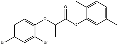 2,5-dimethylphenyl 2-(2,4-dibromophenoxy)propanoate Struktur