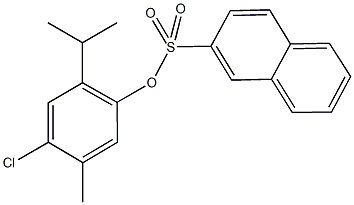 4-chloro-2-isopropyl-5-methylphenyl 2-naphthalenesulfonate Struktur