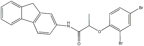 2-(2,4-dibromophenoxy)-N-(9H-fluoren-2-yl)propanamide Struktur