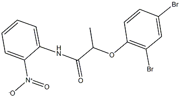 2-(2,4-dibromophenoxy)-N-{2-nitrophenyl}propanamide Struktur