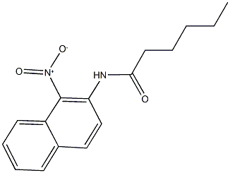 N-{1-nitro-2-naphthyl}hexanamide Struktur