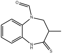 3-methyl-4-thioxo-2,3,4,5-tetrahydro-1H-1,5-benzodiazepine-1-carbaldehyde Struktur